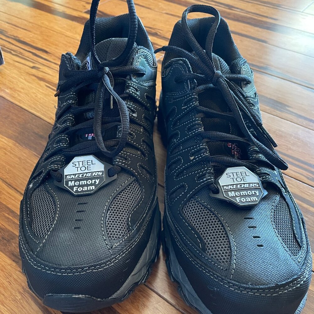 New in Box - Skechers Steel Toe Work Cankton Black Charcoal 11.5 Men's